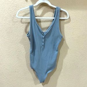 Abercrombie & Fitch Seamless Ribbed Henley Bodysuit